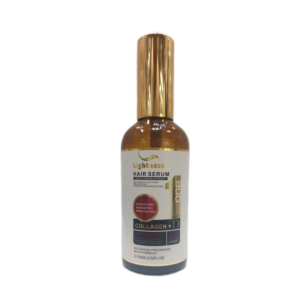 سرم و روغن مو کلاژن ویتامین D لایتنس Lightness Gold Caviar Extract - آریاناز بیوتی