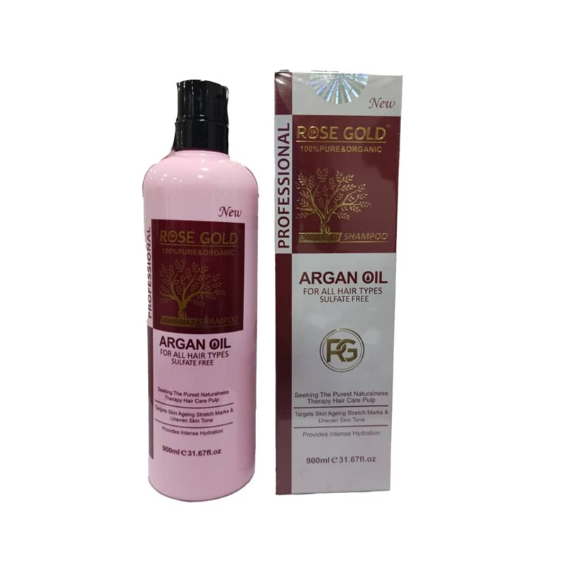 شامپو آرگان رزگلد اورجینال| Rose Gold حجم 900 میل Rose Gold Argan Shampoo 900 ml - آریاناز بیوتی