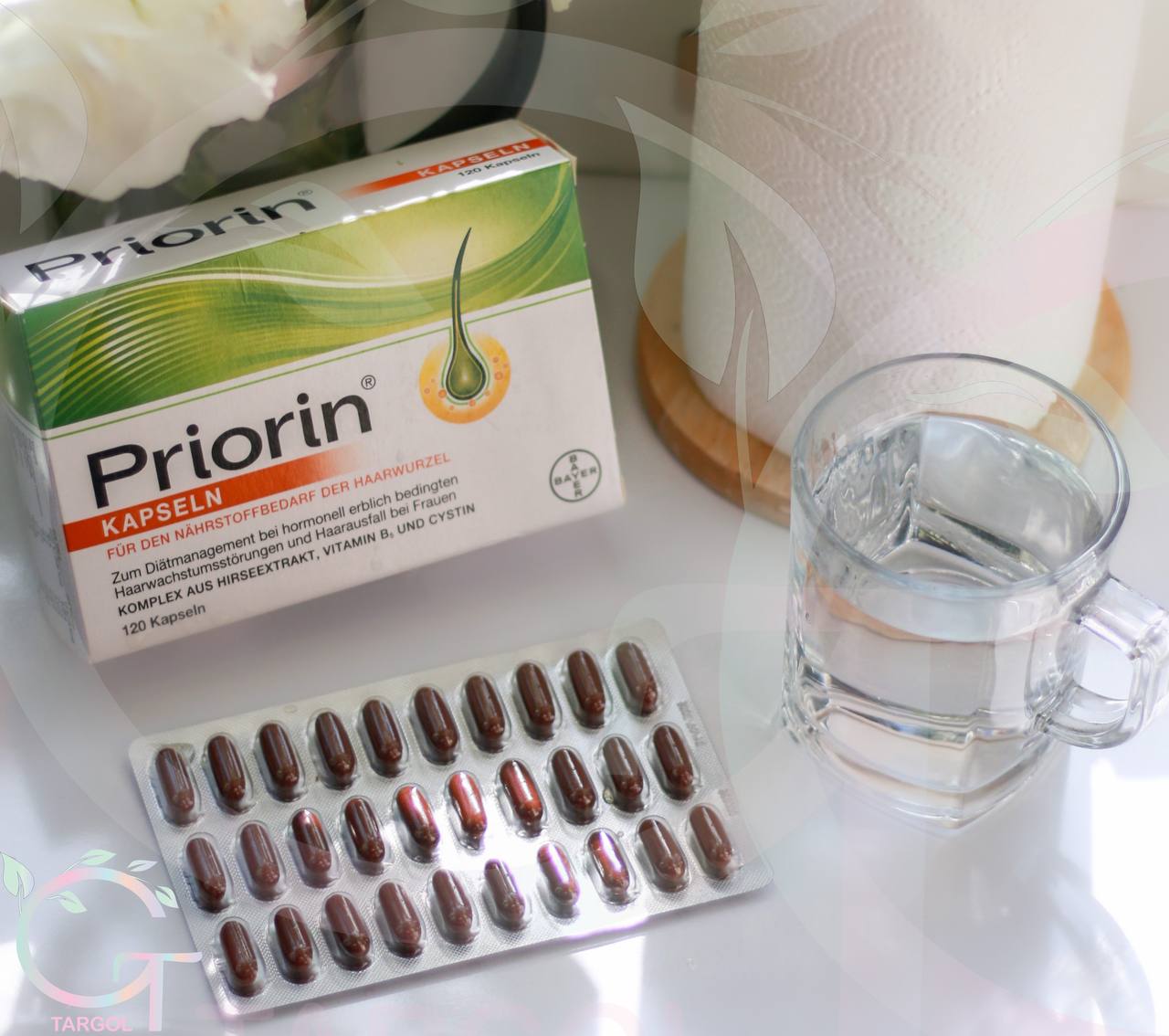 کپسول پریورین بایر آلمانی اصل ضد ریزش مو هورمونی و ارثی120عددی (Priorin Kapseln) - آریاناز بیوتی