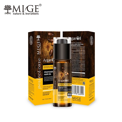 روغن مو فری سولفات ضد ریزش روغن ارگان میگ اورجینال | Mige Essential Oil Argan Oil and Protein Anti-Hair Fall &amp; Renewal Mige ۶۶ - آریاناز بیوتی
