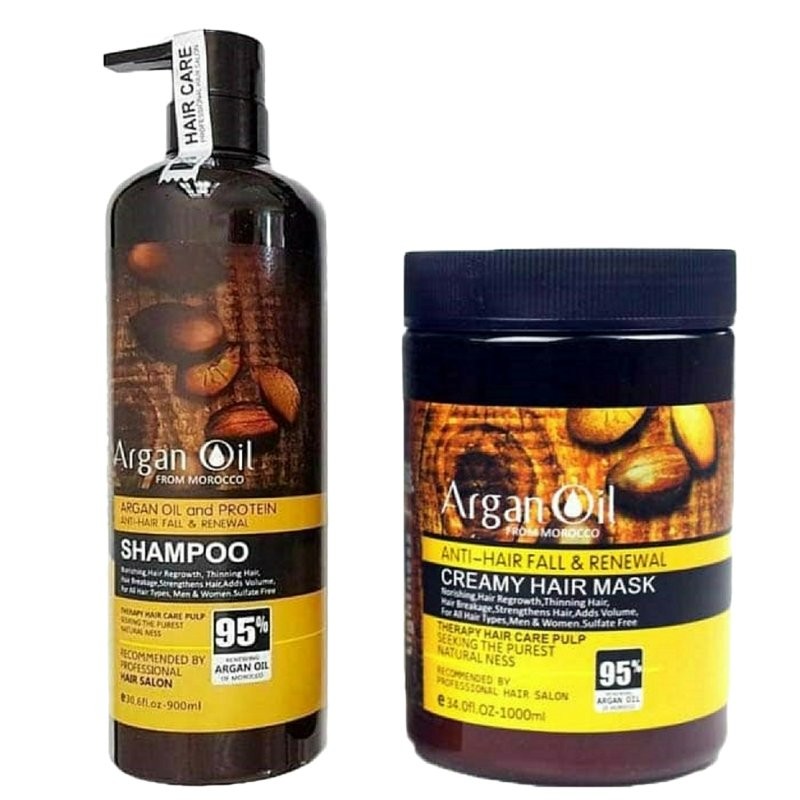شامپو ماسک لایتنسLightnes shampoo and mask argan oil - آریاناز بیوتی