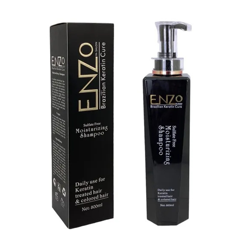 شامپو مو فاقد سولفات کراتینه انزو مدل Moisturising حجم 800 میلی لیتر Enzo Hair Moisturising Shampoo 800ml - آریاناز بیوتی