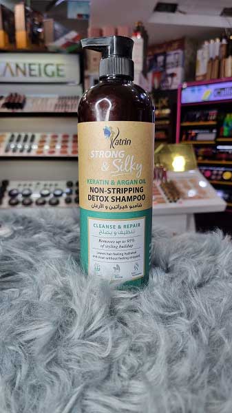 شامپو بدون سولفات آرگان و کراتین کاترین حجم 1000 میل اصلی shampoo katrin free sulfate argan oil - آریاناز بیوتی