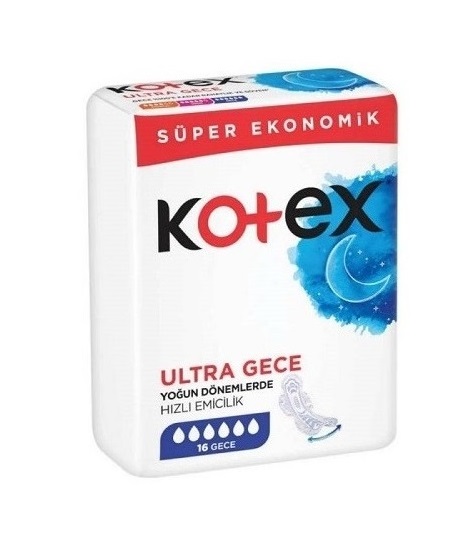 نوار بهداشتی کوتکس ترکیه ویژه شب مدل Ultra Gece بسته 16 عددی - آریاناز بیوتی